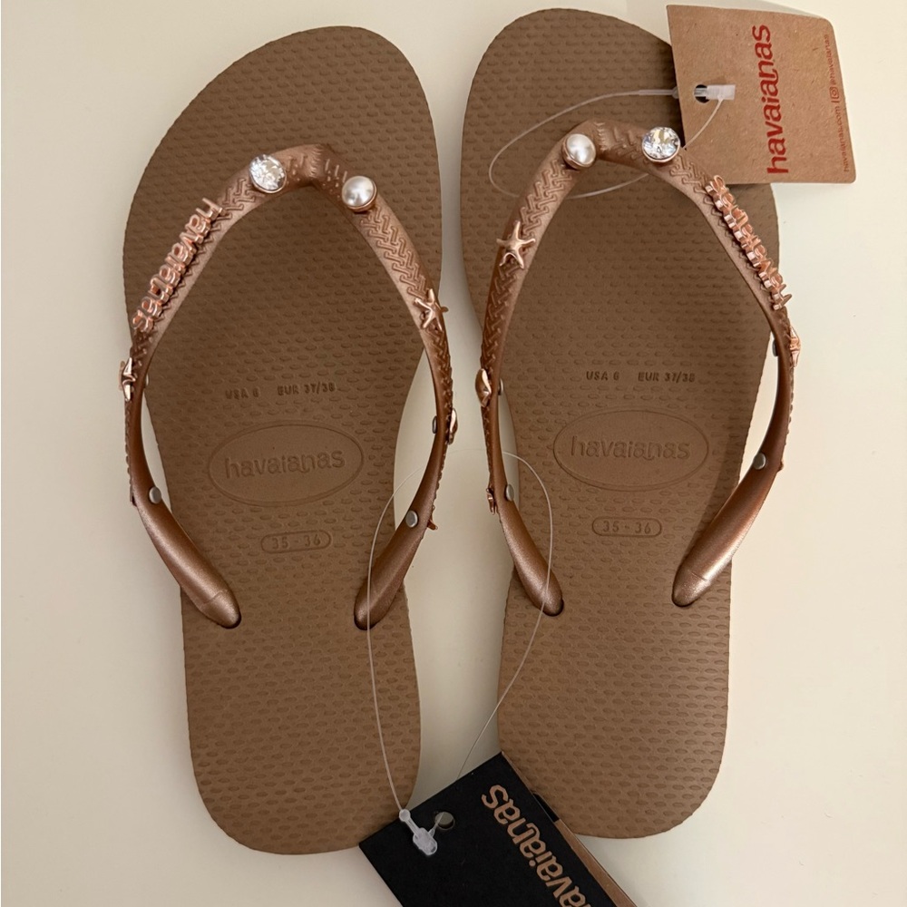 Havaianas Women's Luxury Aqua Slim Flip Flops